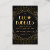  Elegant Art Deco Gold Wedding Send Label (Voorkant)