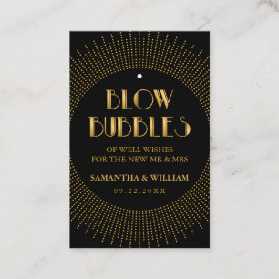 Elegant Art Deco Gold Wedding Send Label