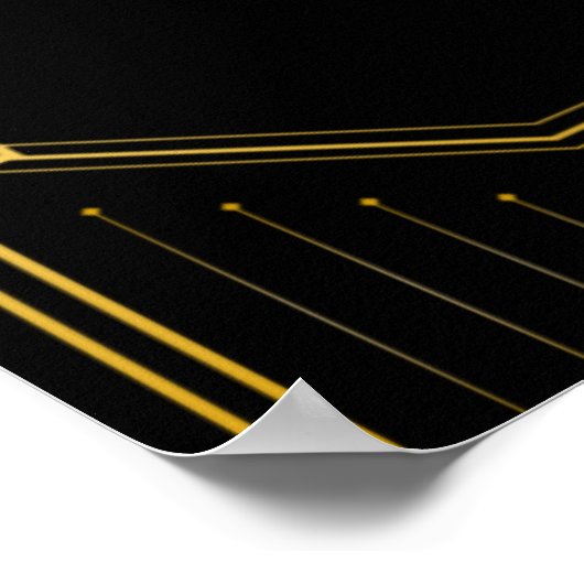  Elegant Art Deco Gold Wedding Welkom Poster (Hoek)