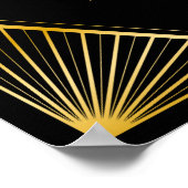 Elegant Art Deco Gold Wedding Welkom Poster (Hoek)