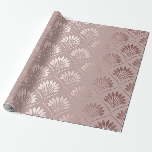 Elegant art deco goudrooster cadeaupapier (Uitgerold)