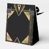Elegant art deco Great Gatsby Wedding Bedankdoosjes (Achterkant)
