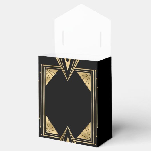 Elegant art deco Great Gatsby Wedding Bedankdoosjes (Geopend)