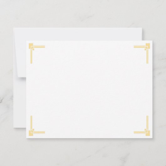 Elegant Art Deco Hartelijk dank Kaart (Achterkant)