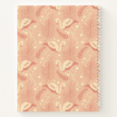 Elegant art deco inspireerde flamingo gevlekt notitieboek (Achterkant)