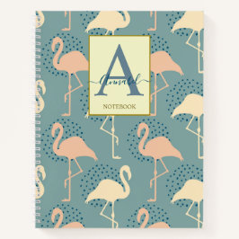Elegant art deco inspireerde flamingo patternote notitieboek