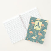 Elegant art deco inspireerde flamingo patternote notitieboek (Binnen)