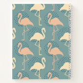 Elegant art deco inspireerde flamingo patternote notitieboek (Achterkant)