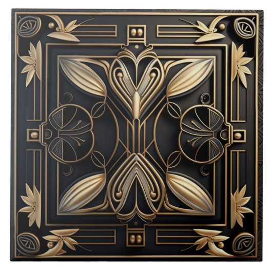 Elegant Art Deco-keramische Tegels Tegeltje (Voorkant)