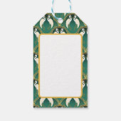 Elegant Art Deco Kraanpatroon Cadeaulabel (Achterkant)