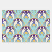 Elegant Art Deco Kraanpatroon Inpakpapier Vel (Voorkant 3)
