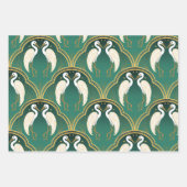 Elegant Art Deco Kraanpatroon Inpakpapier Vel (Voorkant)