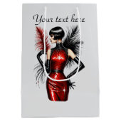 Elegant Art Deco Lady customizable Medium Cadeauzakje (Achterkant)