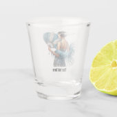 Elegant Art Deco lady customizable Shot Glas (Achterkant)