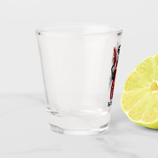 Elegant Art Deco lady customizable  Shot Glas (Links)