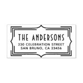 Elegant Art Deco Lijst | Aangepast retouradres Rubberstempel (Afrduk)