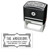 Elegant Art Deco Lijst | Aangepast retouradres Zelfinktende Stempel (In situ)