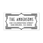 Elegant Art Deco Lijst | Aangepast retouradres Zelfinktende Stempel (Design)