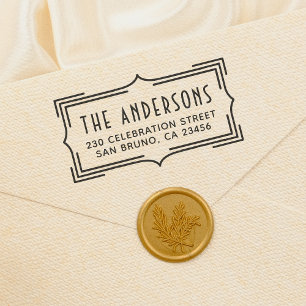 Elegant Art Deco Lijst   Aangepast retouradres Zelfinktende Stempel