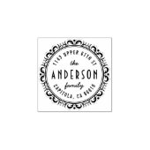 Elegant Art Deco Lijst retour adres op maat Rubberstempel (Afrduk)