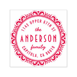 Elegant Art Deco Lijst retour adres op maat Zelfinktende Stempel