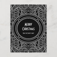 Elegant  art deco Merry Kerstmis