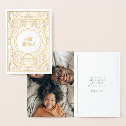 Elegant  art deco Merry Kerstmis Folie Kaarten (Display)