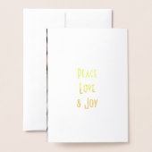 Elegant  art deco Merry Kerstmis Folie Kaarten (Met envelop)