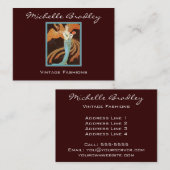 Elegant Art Deco Mode Visitekaartje (Voorkant / Achterkant)