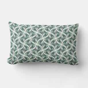 Elegant Art Deco motief met groen blad Kussen