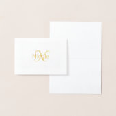 Elegant  Art Deco Naam Monogram Folie Kaart (Display)