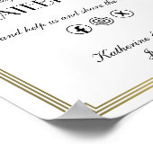 Elegant Art Deco Oh Snap Wedding Hashtag Poster (Hoek)