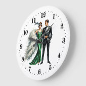 Elegant Art Deco paar Grote Klok (Hoek)