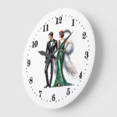 Elegant Art Deco paar Grote Klok (Hoek)