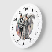 Elegant Art Deco paar Grote Klok (Hoek)