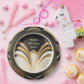 Elegant Art Deco Paper-Borden - op maat gesneden Papieren Bordje (Feest)