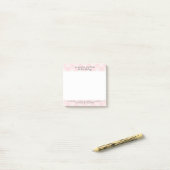 Elegant art-deco patroon in roze & wit post-it® notes (Op bureau)