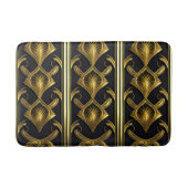 Elegant art deco patroon in zwart en goud badmat (Voorkant)