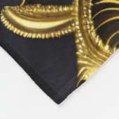 Elegant art deco patroon in zwart en goud fleece deken (Hoek)