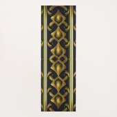 Elegant art deco patroon in zwart en goud yogamat (Achterkant)
