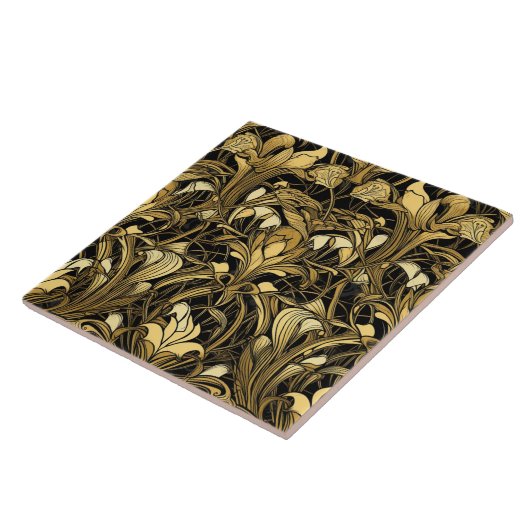 Elegant art deco patroon tegeltje (Zijkant)