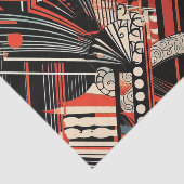 Elegant Art Deco patroon Tissuepapier (Detail)