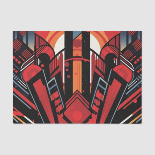 Elegant art deco patroon tissuepapier (Voorkant)