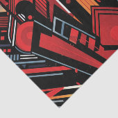 Elegant art deco patroon tissuepapier (Detail)