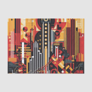 Elegant art deco patroon tissuepapier