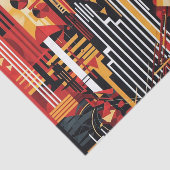 Elegant art deco patroon tissuepapier (Detail)