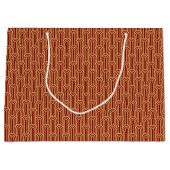 Elegant Art Deco Pattern Arches Red Gold Chic Groot Cadeauzakje (Voorkant)