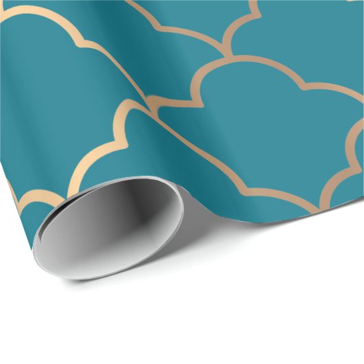 Elegant Art Deco Pattern. Cadeaupapier (Rol Hoek)