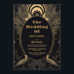 Elegant Art Deco Peacocks Wedding Kaart<br><div class="desc">Introductie van onze elegante Art Deco bruiloft uitnodiging! Deze uitnodiging geeft de glamour van de Art Deco-stijl prachtig weer, met geometrische en details die een weelderige en stijlvolle touch aan uw trouwbriefpapier toevoegen. Het zet de toon voor een bruiloft gevuld met luxe en verfijning. Dit is wat onze Elegant Art...</div>