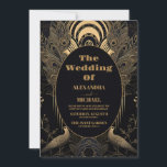 Elegant Art Deco Peacocks Wedding Kaart<br><div class="desc">Introductie van onze elegante Art Deco bruiloft uitnodiging! Deze uitnodiging geeft de glamour van de Art Deco-stijl prachtig weer, met geometrische en details die een weelderige en stijlvolle touch aan uw trouwbriefpapier toevoegen. Het zet de toon voor een bruiloft gevuld met luxe en verfijning. Dit is wat onze Elegant Art...</div>